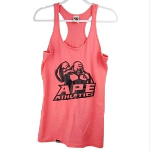 Ape Athletics Pink Loose Fit Activewear Tank Top Women’s L Workout Athleisure